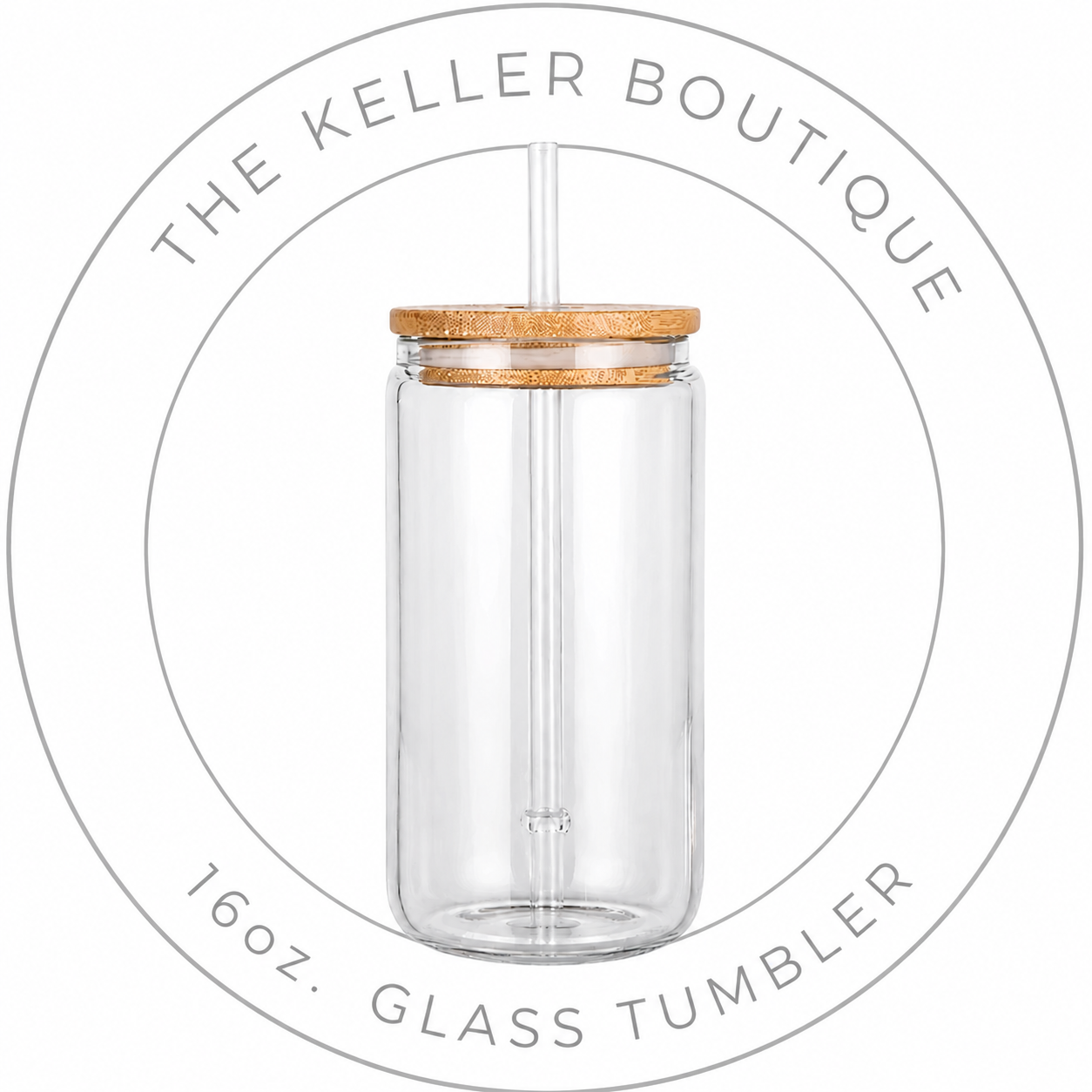 16oz. Glass Tumbler ( Non-Glitter ~ Decals Only)